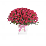 arreglo de floristeria de 100 rosas